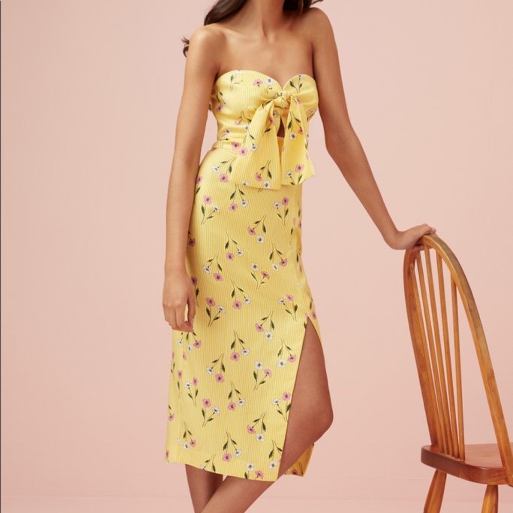 NEW • Finders Keepers • Limoncello Strapless Dress